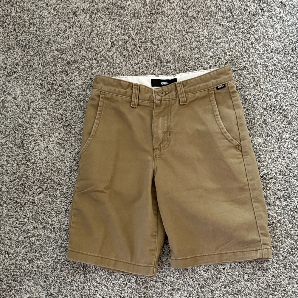 Vans Men's Khaki Canvas Flat-Front Shorts